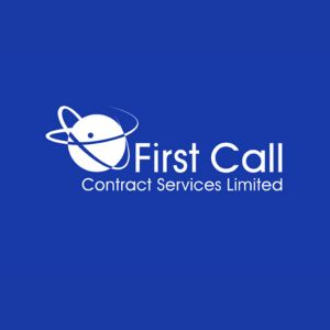 a blue and white logo